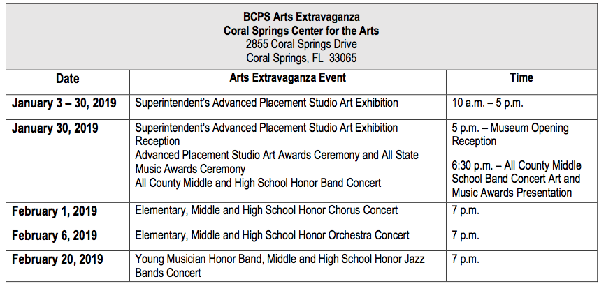 Ring in the New Year with the BCPS Arts Extravaganza 